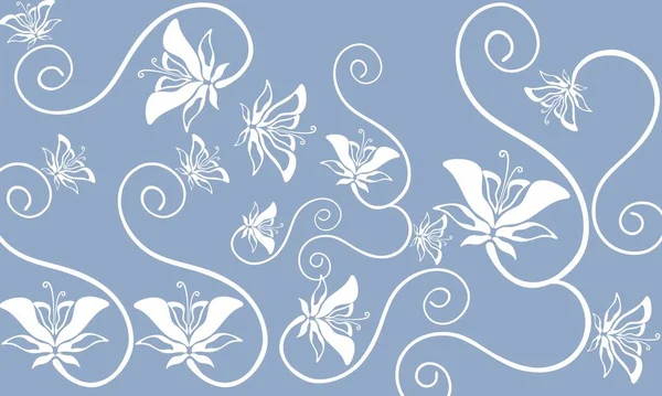 Textura Diseño Floral Patrón Para Azulejos Industrias Textiles Con Una — Foto de Stock