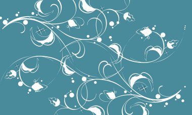 Çiçek deseni, döşeme deseni ve modern renk kombinasyonlu tekstil endüstrileri.