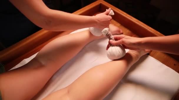 Salone Termale Massaggio Ayurvedico — Video Stock