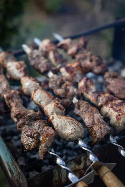 barbecue grill in the kitchen in the restaurant