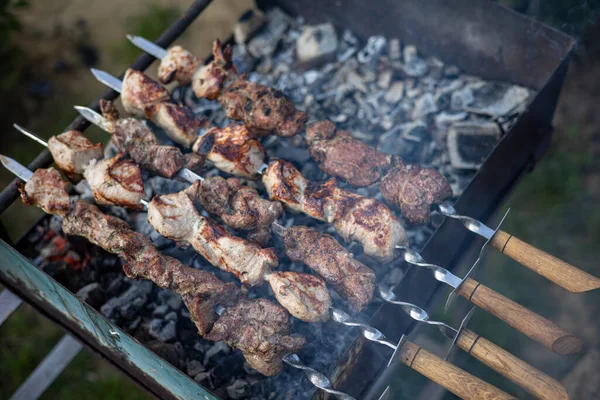 barbecue grill in the kitchen in the restaurant