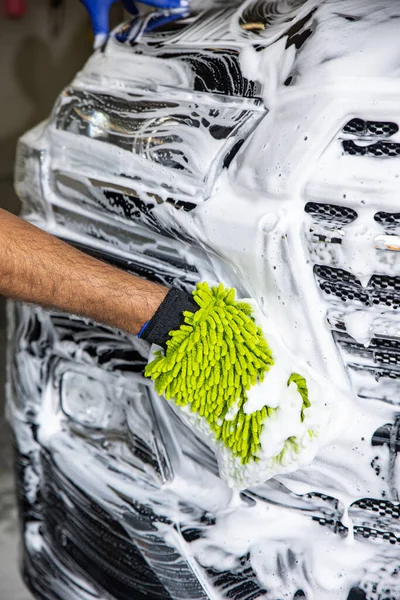 Automobile Wash Cleaness Hose Carwash Service Business Care Garage Concept — Stock Fotó