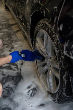 Automobile Wash Cleaness Hose. Carwash Service. Business Care. Garage Concept
