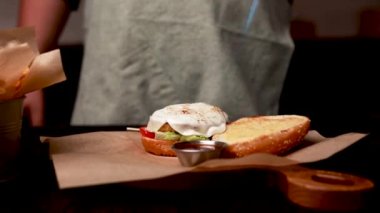 the chef prepares delicious food in the restaurant