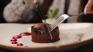 People eat in a restaurant