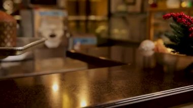 The pastry chef prepares panettone