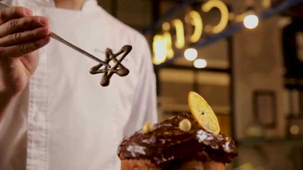 Pastry Chef Prepares Panettone — Wideo stockowe