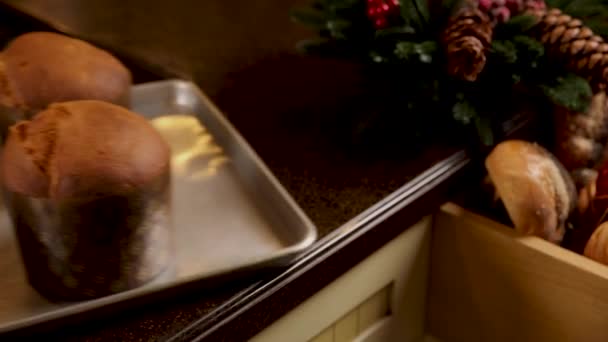 Pastry Chef Prepares Panettone — Vídeo de Stock