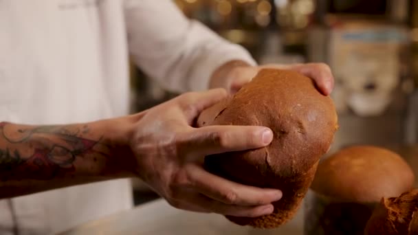 Pastry Chef Prepares Panettone — Stok video