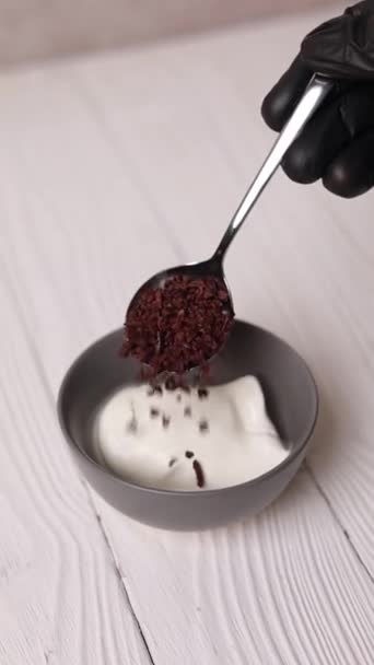 Confectioner Prepares Dessert — Stock videók