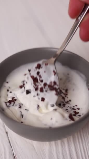 Confectioner Prepares Dessert — Stock Video