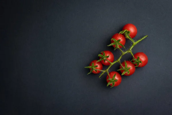 Cherry Tomatoes Branches Top View — Fotografia de Stock