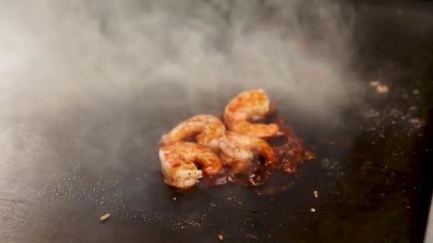 Arroz Con Mariscos Verduras Restaurante Japonés — Vídeo de stock