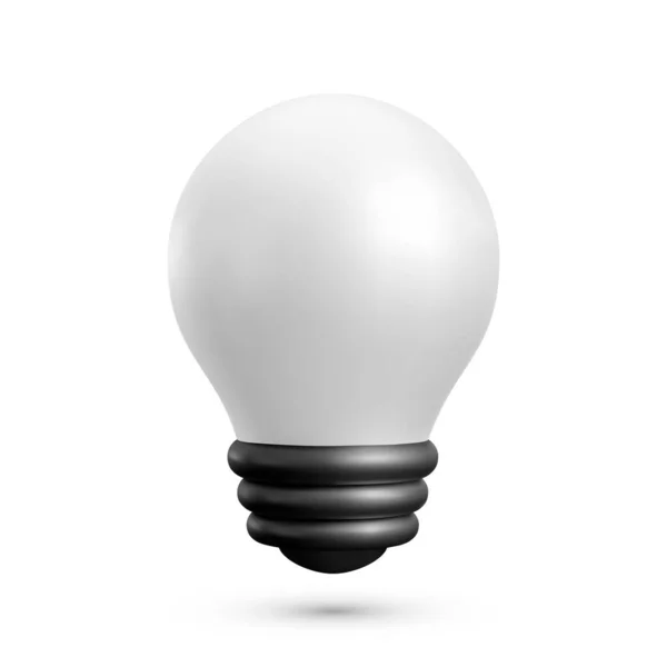 Realistic Light Bulb Icon Vector Illustration — Stockvektor