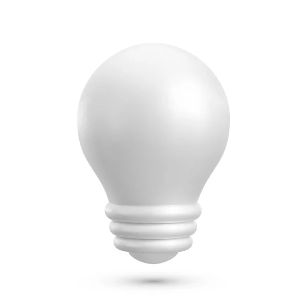 Realistic Light Bulb Icon Vector Illustration — Vetor de Stock