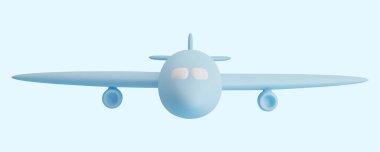 3D gerçekçi uçak arka planda izole edildi. Vektör illüstrasyonu.