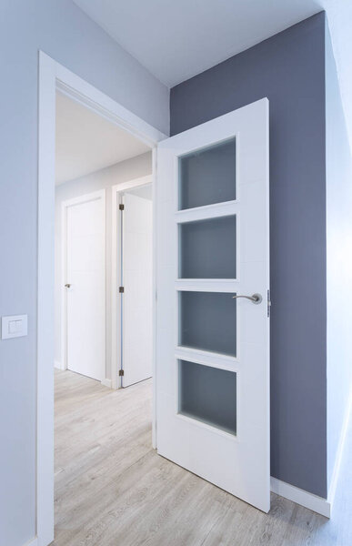 white door design with glass and white frame