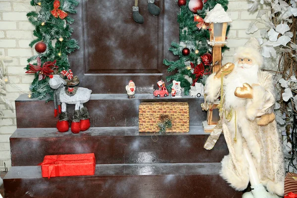 Новогодние Украшения Новогодние Елки Рождественские Шары Игрушки Нового Года — стоковое фото