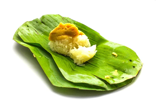 izole yapışkan pirinç Tay muhallebi