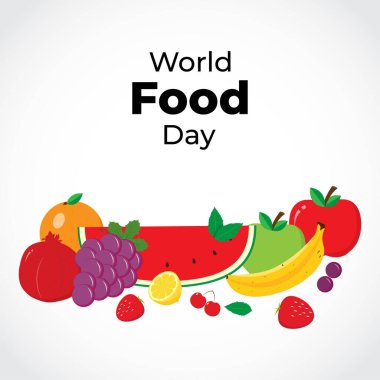Dünya Gıda Günü için vektör illüstrasyonu