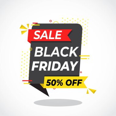Kara Cuma satışı için vektör illüstrasyonu