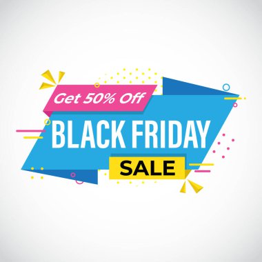 Kara Cuma satışı için vektör illüstrasyonu