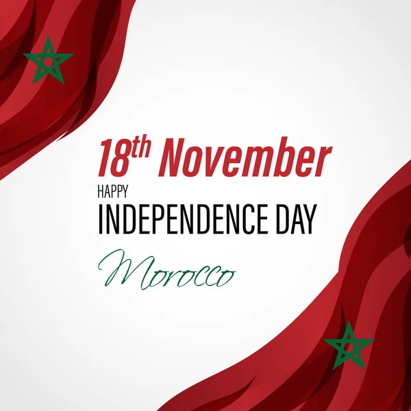 Vektorillustration Des Glücklichen Marokkanischen Unabhängigkeitstages — Stockvektor