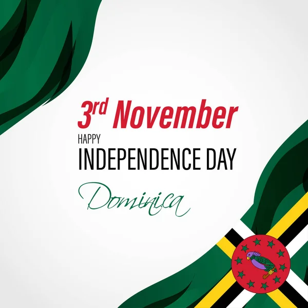 Ilustração Vetorial Feliz Dia Independência Dominica —  Vetores de Stock