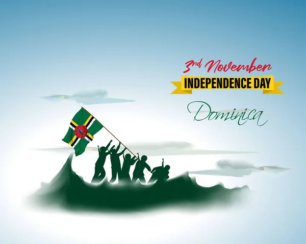 Ilustração Vetorial Feliz Dia Independência Dominica —  Vetores de Stock