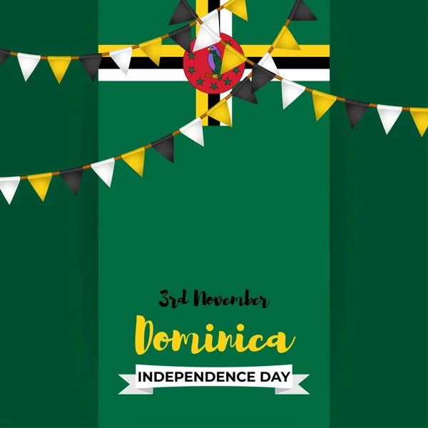 Ilustración Vectorial Del Feliz Día Independencia Dominica — Archivo Imágenes Vectoriales