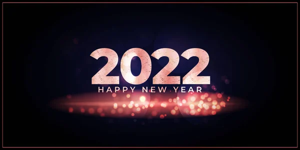 Šťastný Nový Rok 2022 Banner Borovice Větve Santa Čepice Lehké — Stockový vektor