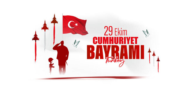 vector illustration for Turkey independence day-29 October
