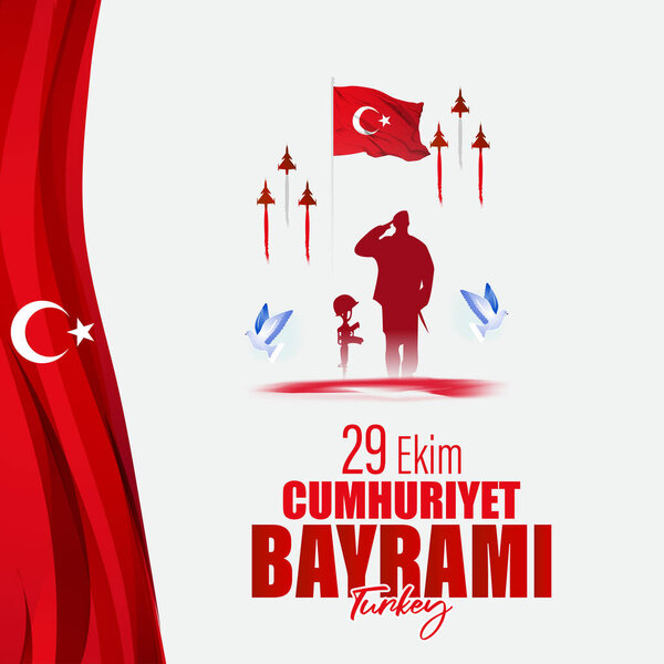 vector illustration for Turkey independence day-29 October