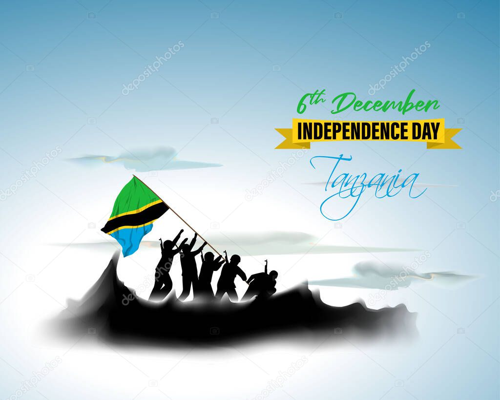 Vector illustration of happy Tanzania independence day