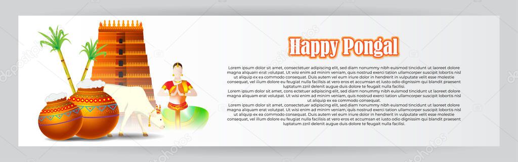 Vector illustration of Happy Pongal