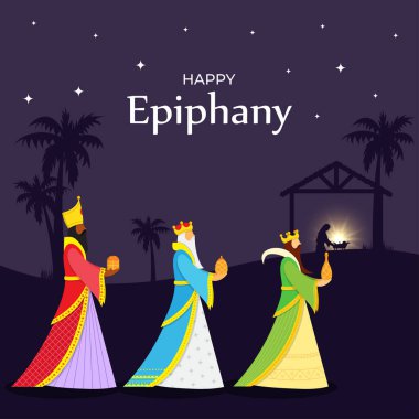 Epifani 'nin temsilcisi, Hristiyan festivali, üç bilge adam.