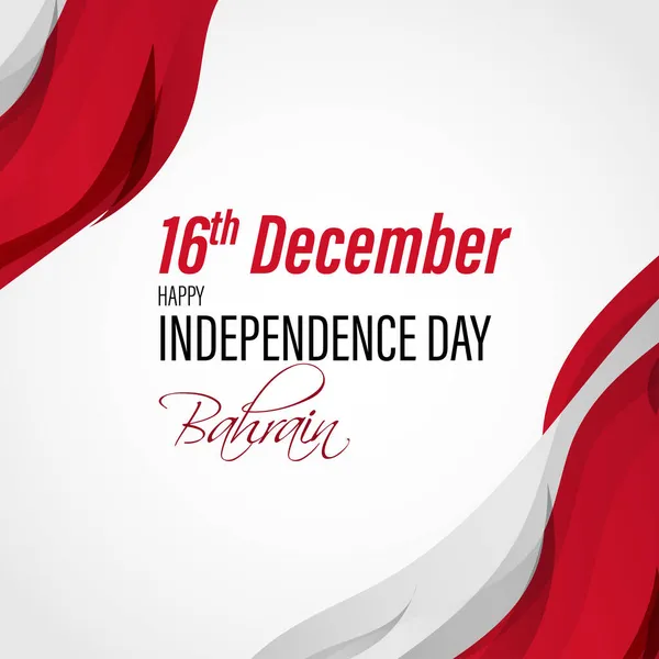 Wektor Ilustracja Szczęśliwego Dnia Niepodległości Bahrajnu — Wektor stockowy