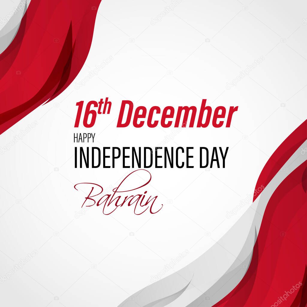 Vector illustration of happy Bahrain independence day
