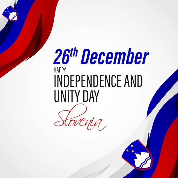 Wektor Ilustracja Szczęśliwego Dnia Niepodległości Słowenii — Wektor stockowy