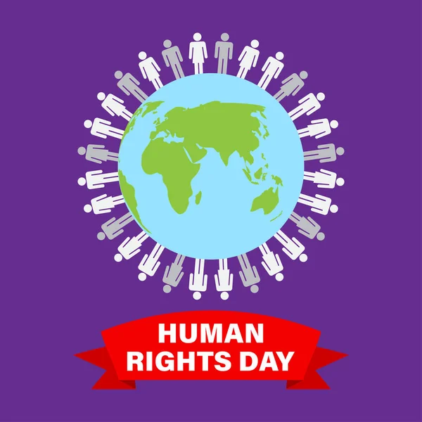 Sztandar Międzynarodowego Dnia Praw Człowieka — Wektor stockowy