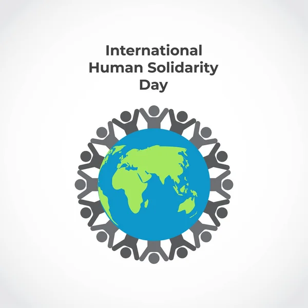 Διεθνής Ημέρα Ανθρώπινης Αλληλεγγύης Διανυσματική Απεικόνιση — Διανυσματικό Αρχείο