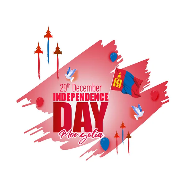 Ilustración Vectorial Del Feliz Día Independencia Mongolia — Archivo Imágenes Vectoriales