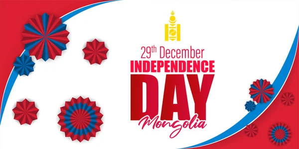 Ilustración Vectorial Del Feliz Día Independencia Mongolia — Archivo Imágenes Vectoriales