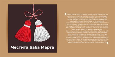 Baba Marta için vektör illüstrasyonu Büyükanne Yürüyüşü anlamına gelir