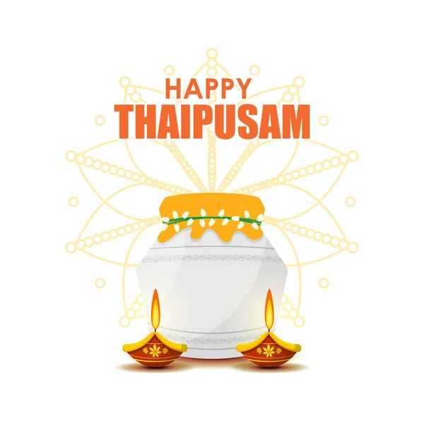 Wektorowa Koncepcja Ilustracji Happy Thaipusam Lub Thaipoosam Powitanie — Wektor stockowy