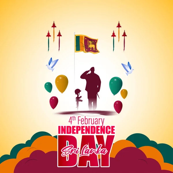 Vektorillustration Für Den Unabhängigkeitstag Srilanka — Stockvektor