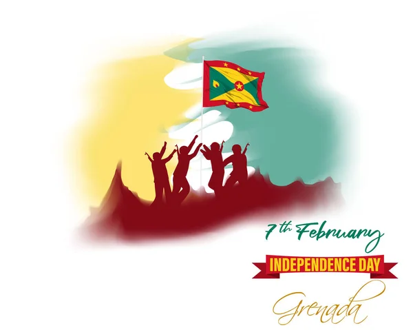 Vector Illustration Grenada Independence Day — Archivo Imágenes Vectoriales