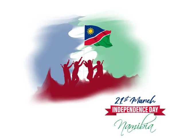 Vector Ilustración Para Día Independencia Namibia — Archivo Imágenes Vectoriales
