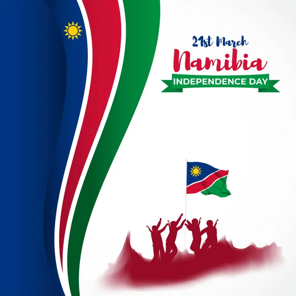 Illustrazione Vettoriale Giorno Dell Indipendenza Della Namibia — Vettoriale Stock
