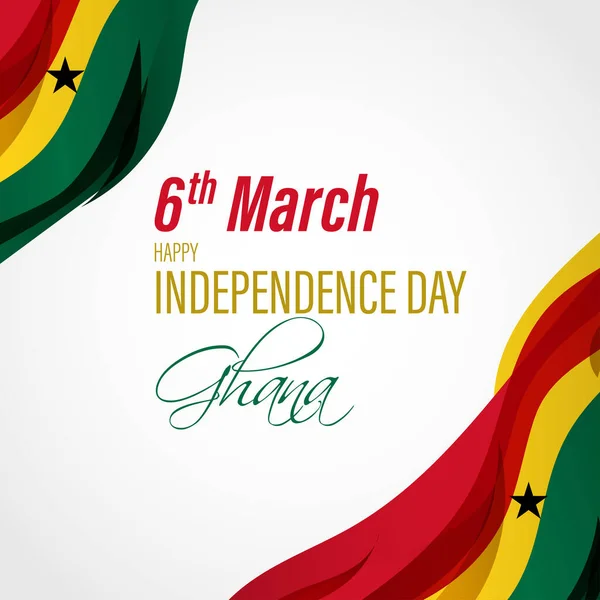 Ilustración Vectorial Para Feliz Día Independencia Ghana — Archivo Imágenes Vectoriales